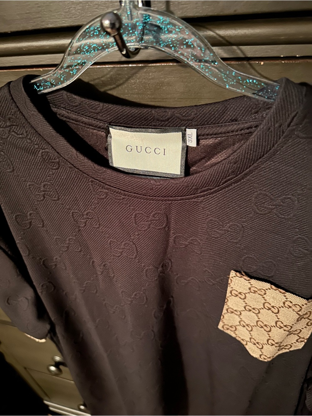 Black Monogram Pocket T-Shirt - Picture 3 of 5